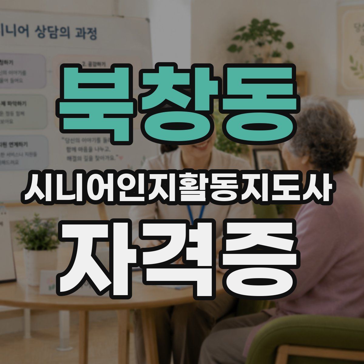 북창동 시니어인지활동지도사 자격증