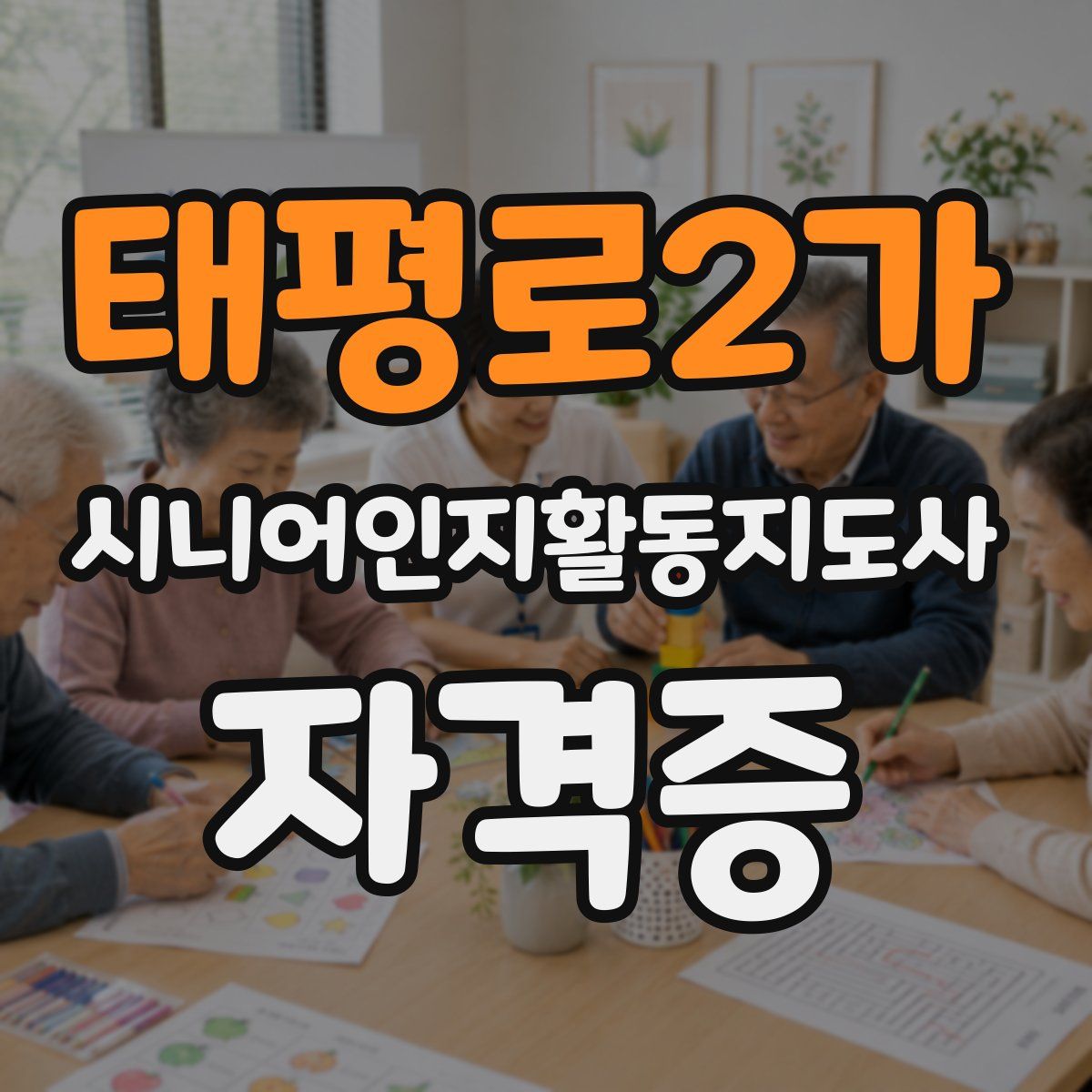 태평로2가 시니어인지활동지도사 자격증