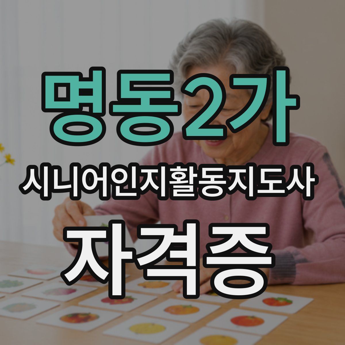명동2가 시니어인지활동지도사 자격증