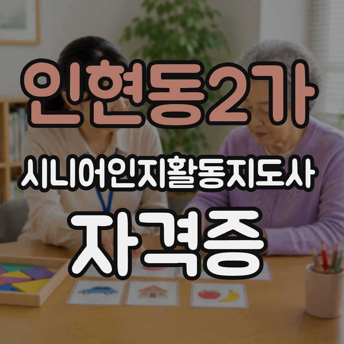 인현동2가 시니어인지활동지도사 자격증