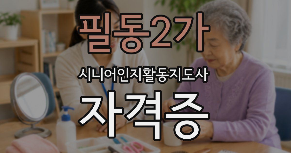 필동2가 시니어인지활동지도사 자격증