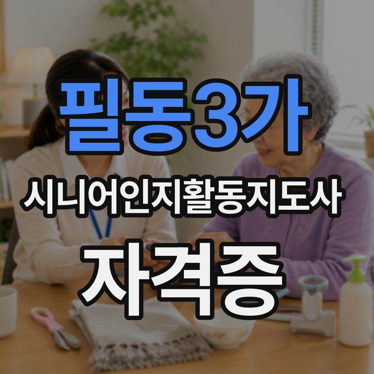 필동3가 시니어인지활동지도사 자격증