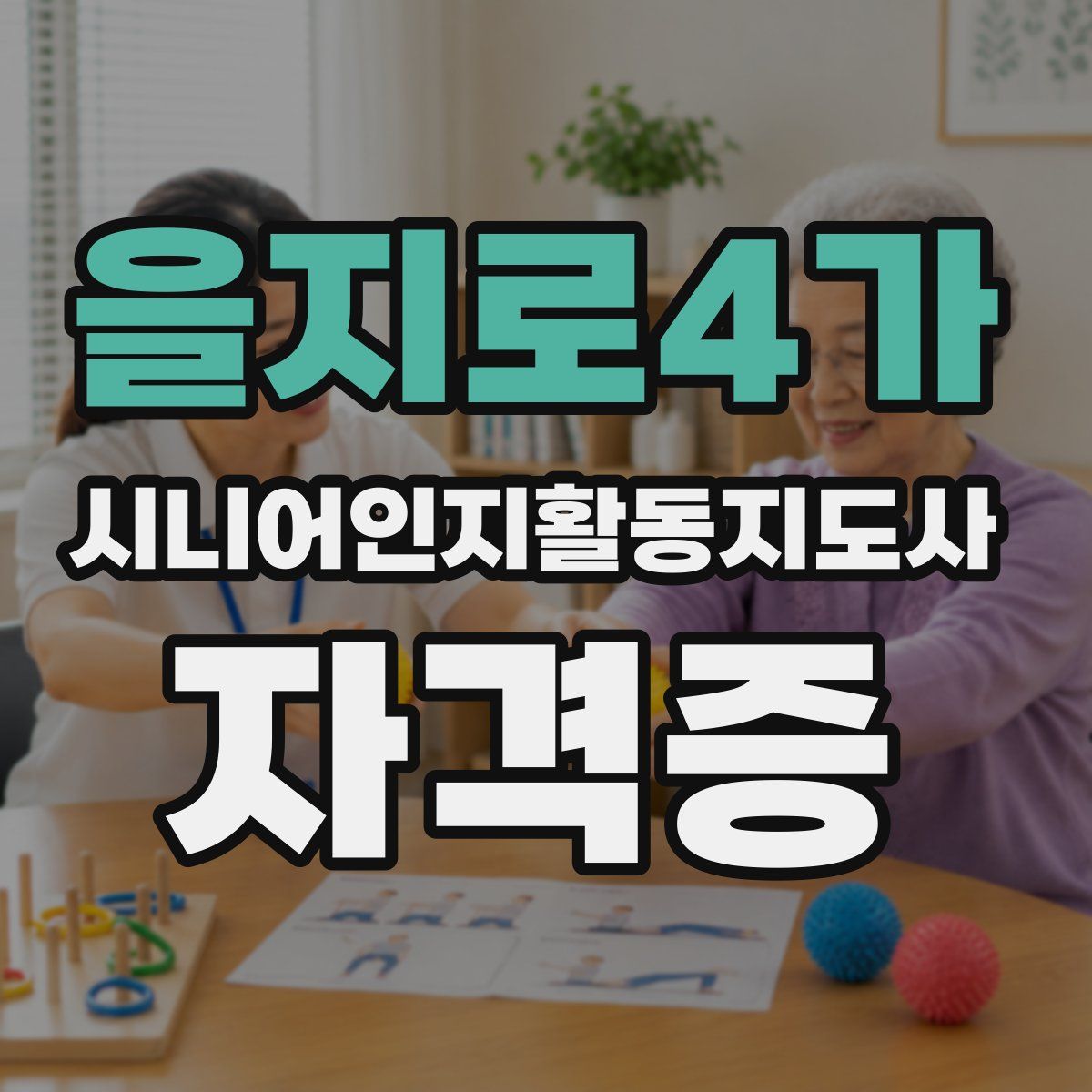 을지로4가 시니어인지활동지도사 자격증