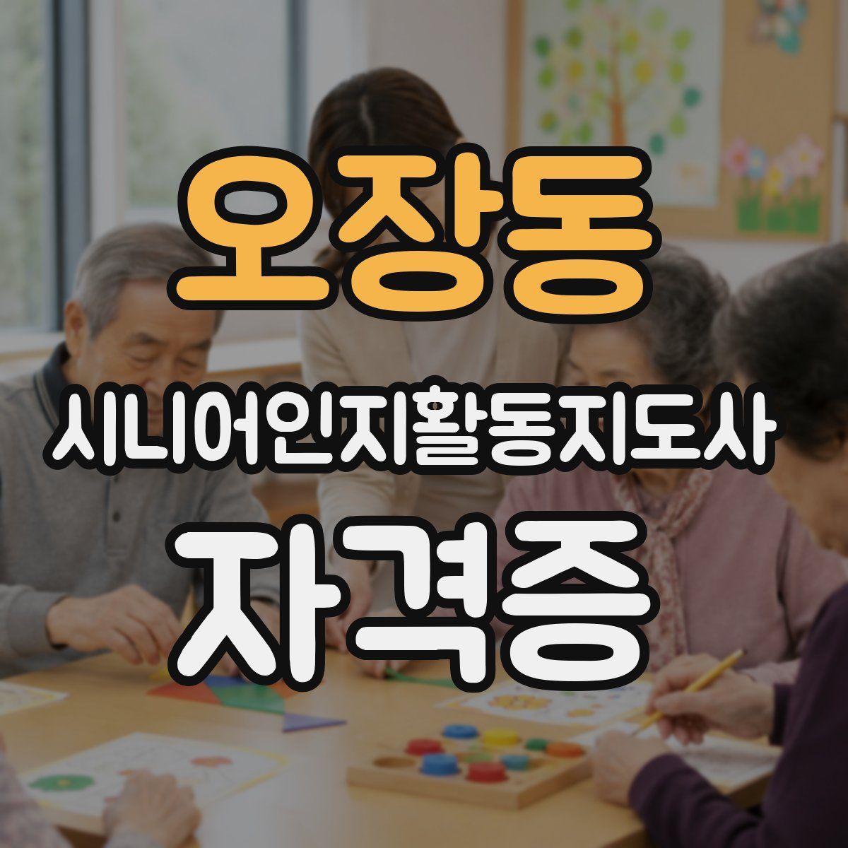 오장동 시니어인지활동지도사 자격증