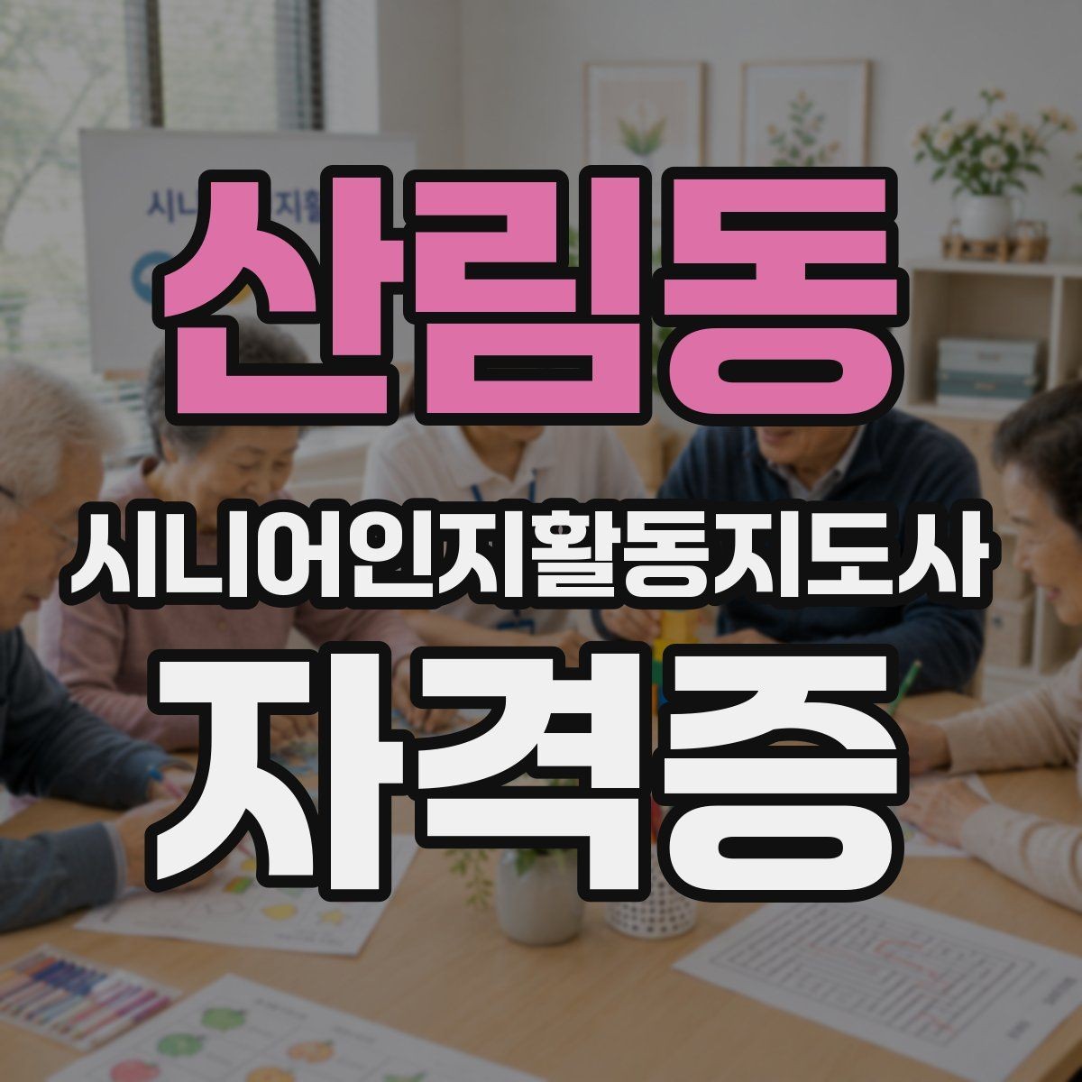 산림동 시니어인지활동지도사 자격증 신청 시 자주 확인하는 항목
