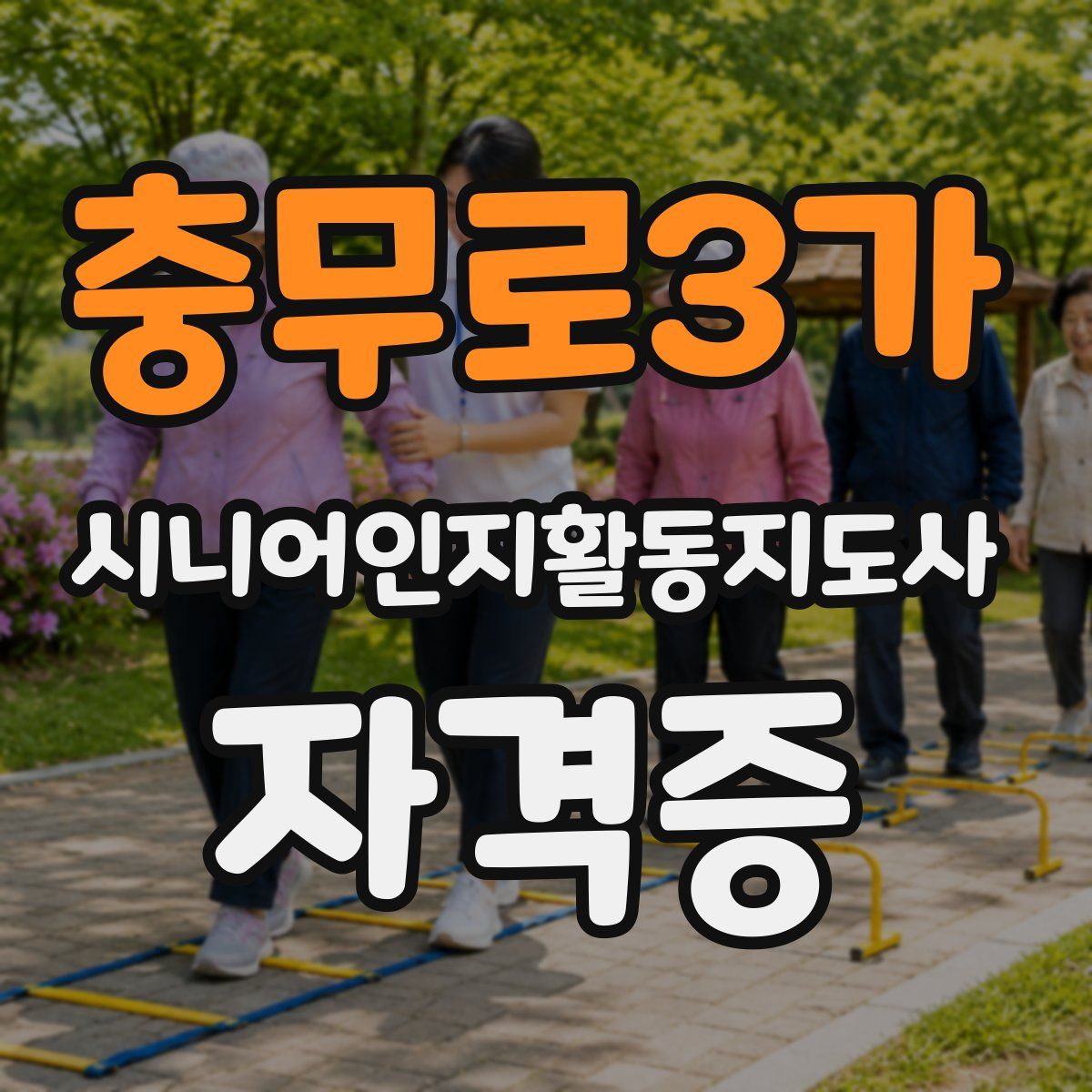 충무로3가 시니어인지활동지도사 자격증