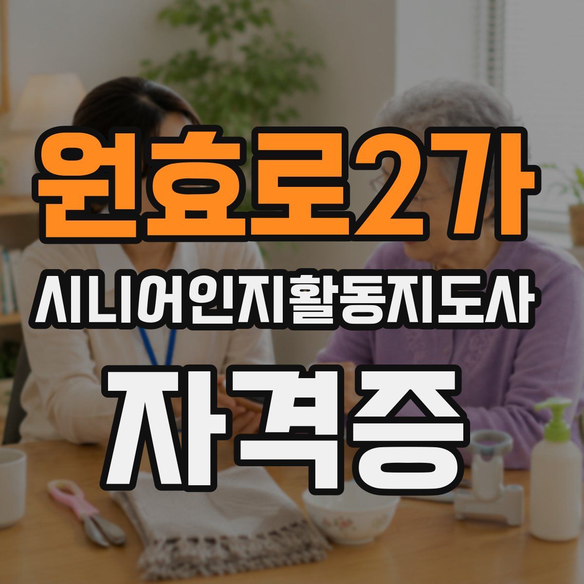 원효로2가 시니어인지활동지도사 자격증