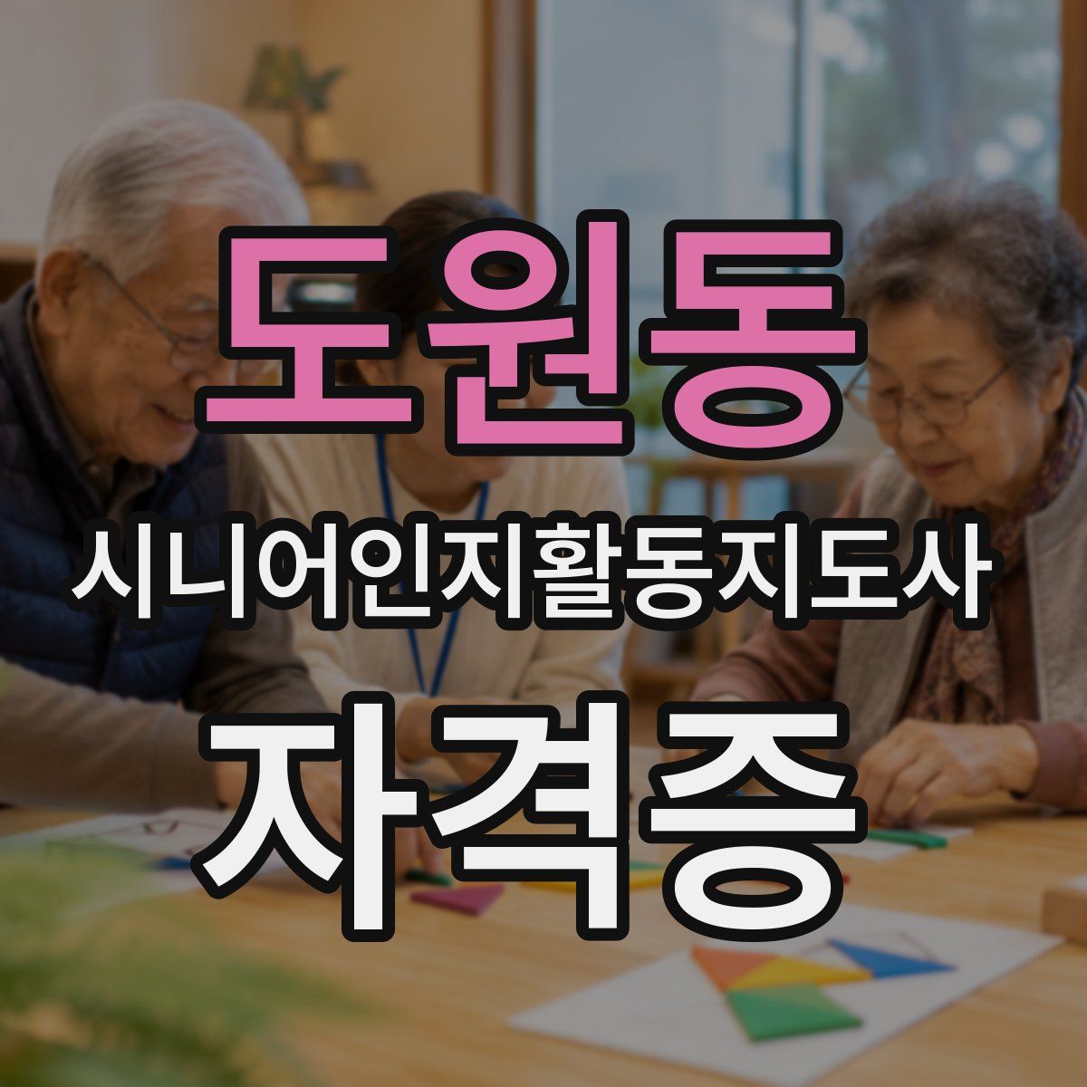 도원동 시니어인지활동지도사 자격증