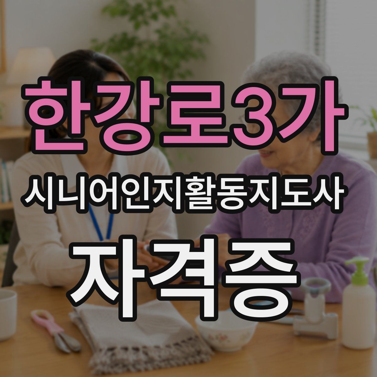 한강로3가 시니어인지활동지도사 자격증