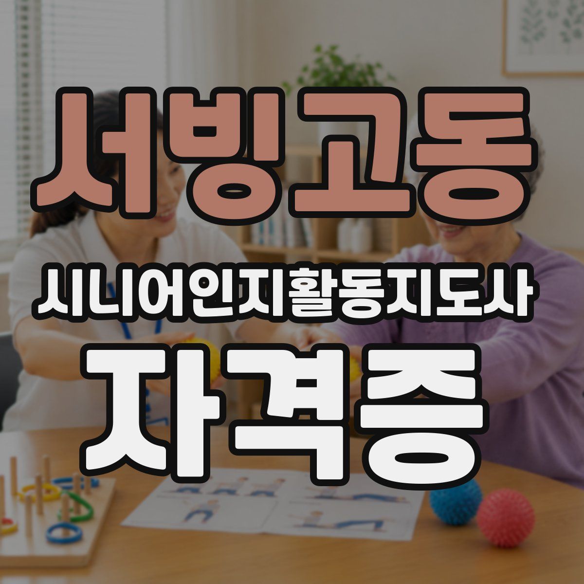 서빙고동 시니어인지활동지도사 자격증