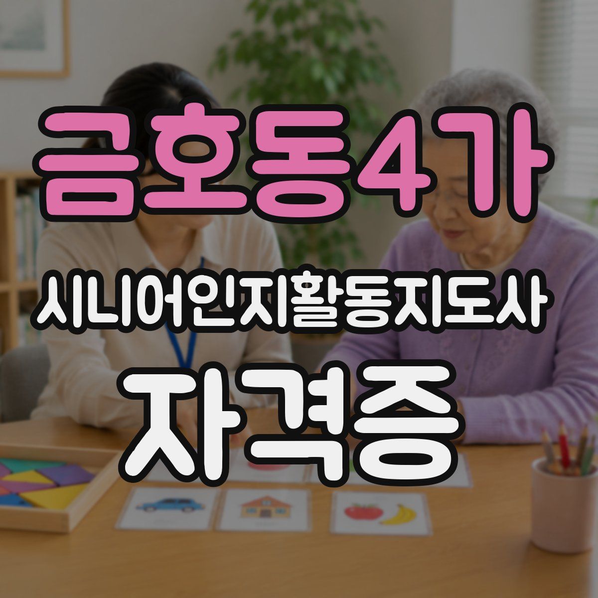 금호동4가 시니어인지활동지도사 자격증