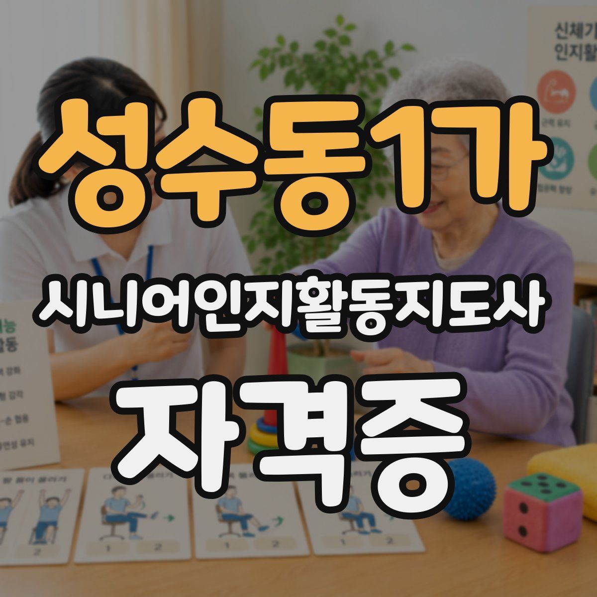 성수동1가 시니어인지활동지도사 자격증