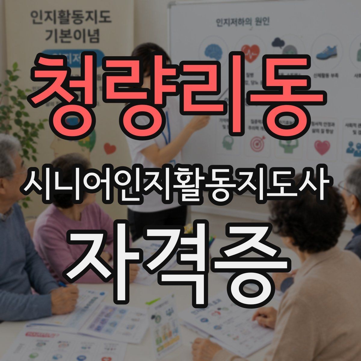 청량리동 시니어인지활동지도사 자격증 초보자도 이해하기 쉬운 안내