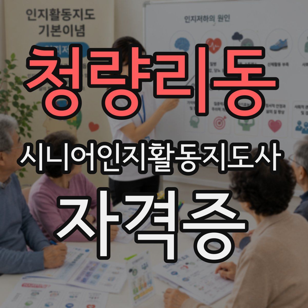 청량리동 시니어인지활동지도사 자격증