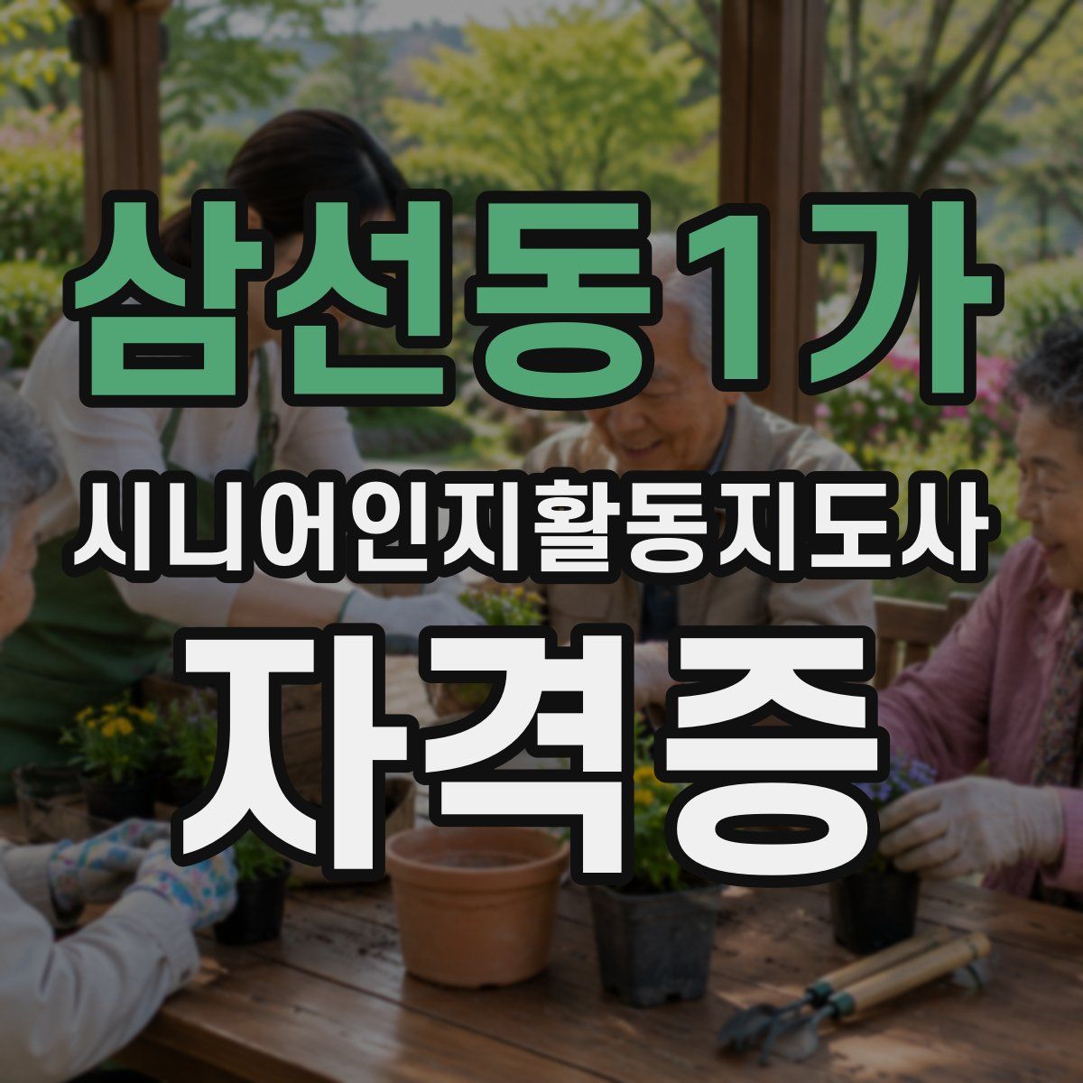 삼선동1가 시니어인지활동지도사 자격증