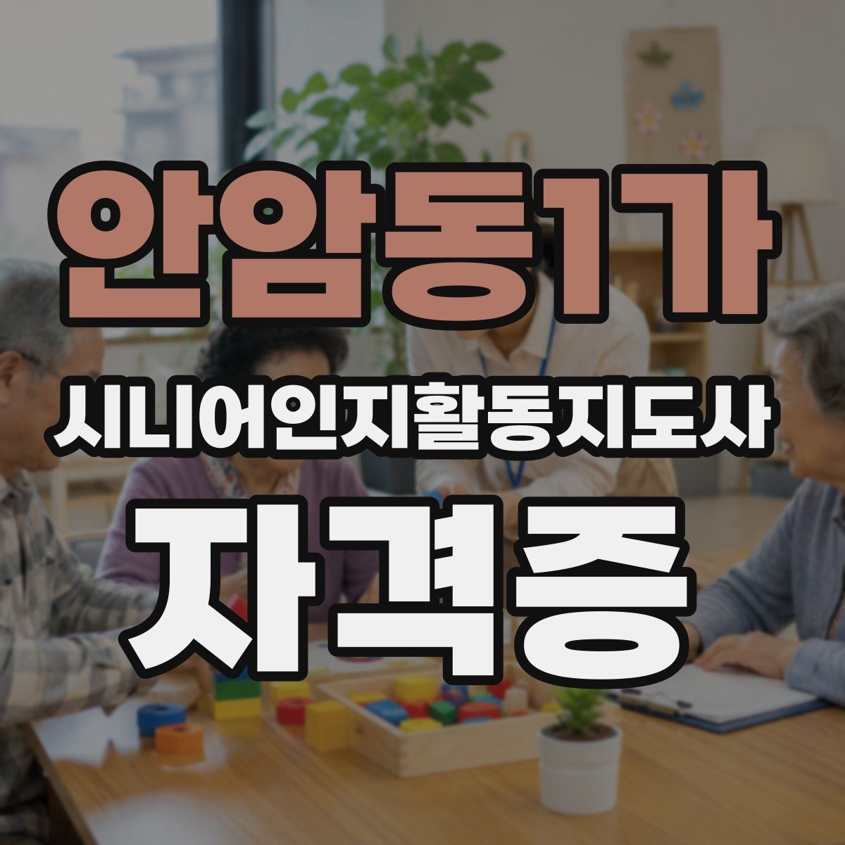 안암동1가 시니어인지활동지도사 자격증