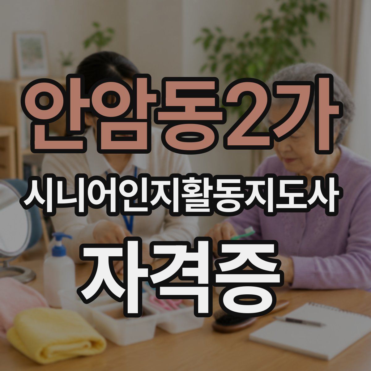 안암동2가 시니어인지활동지도사 자격증
