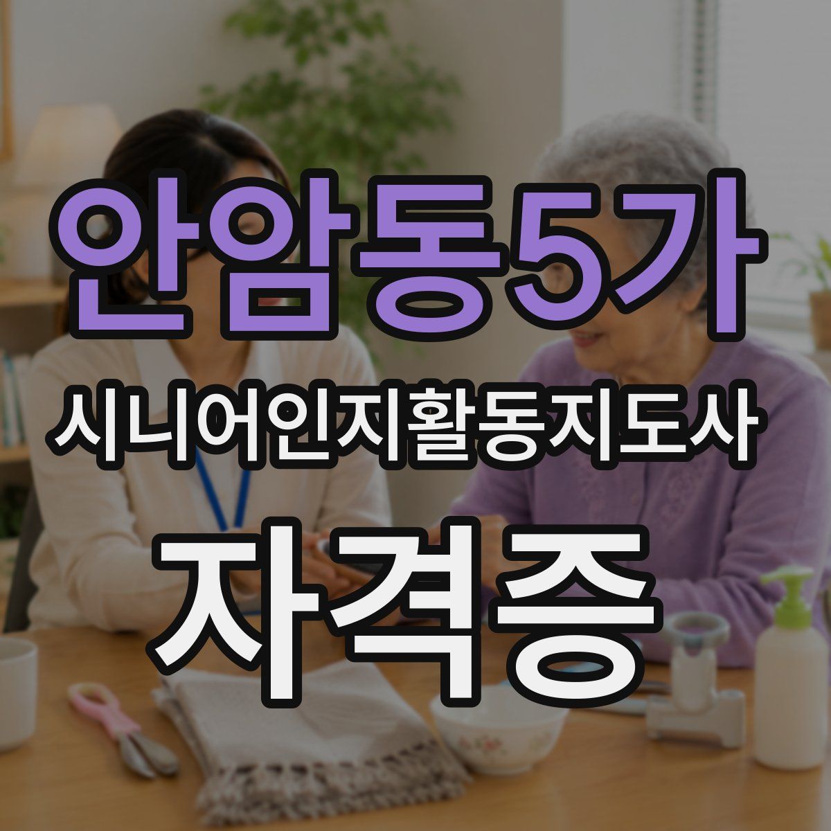 안암동5가 시니어인지활동지도사 자격증