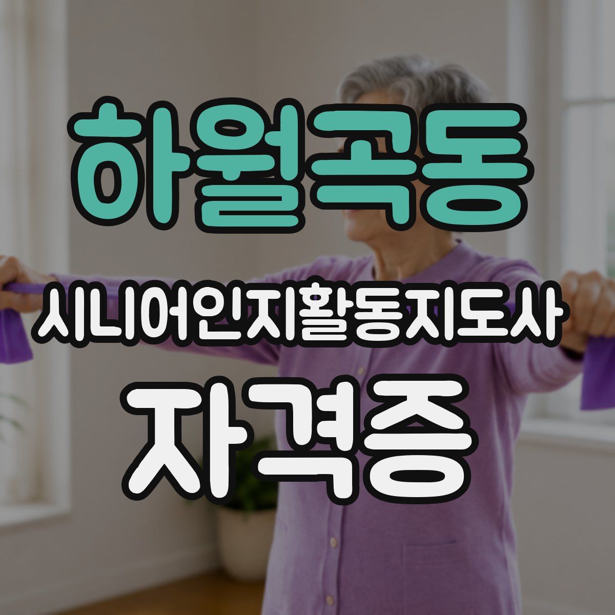 하월곡동 시니어인지활동지도사 자격증