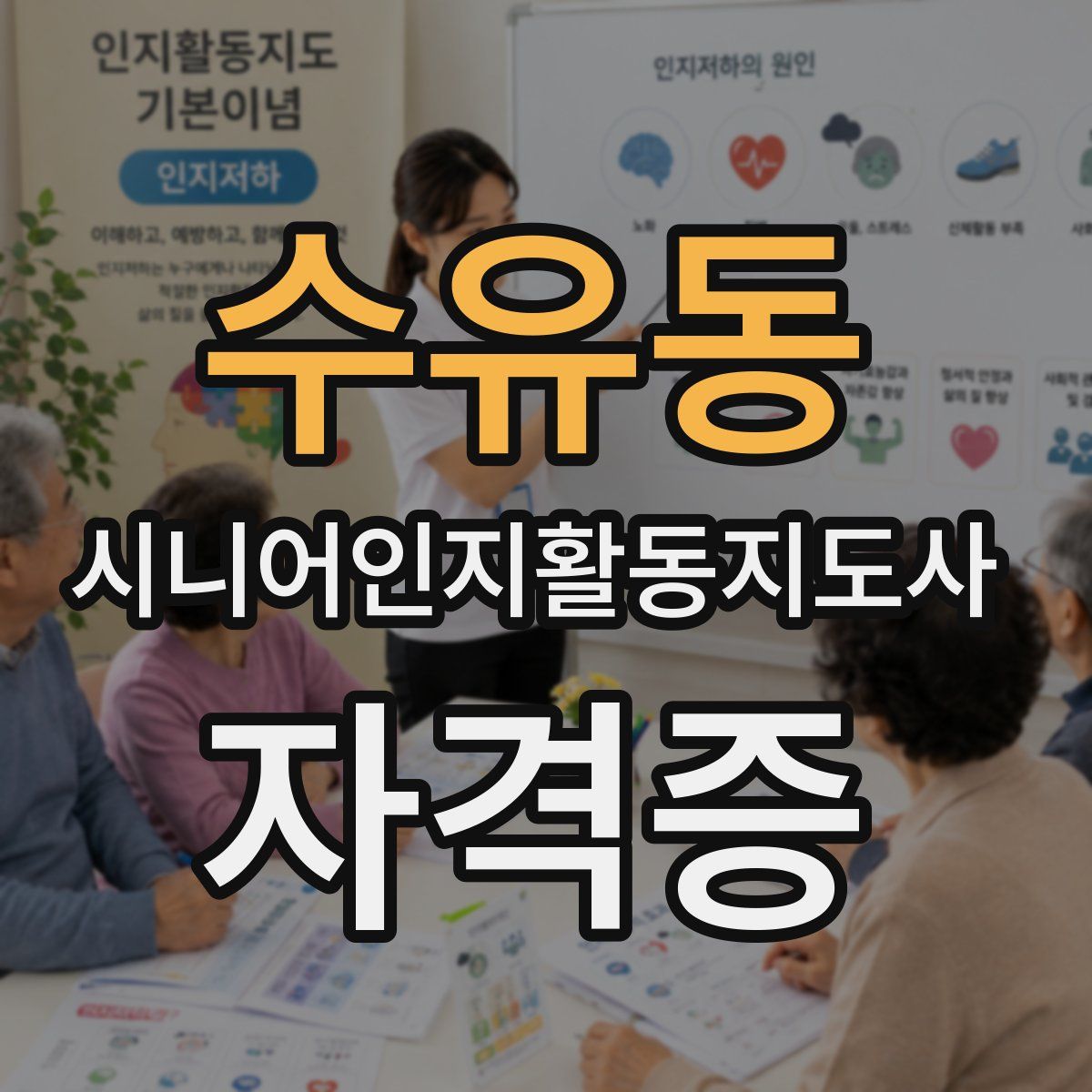 수유동 시니어인지활동지도사 자격증