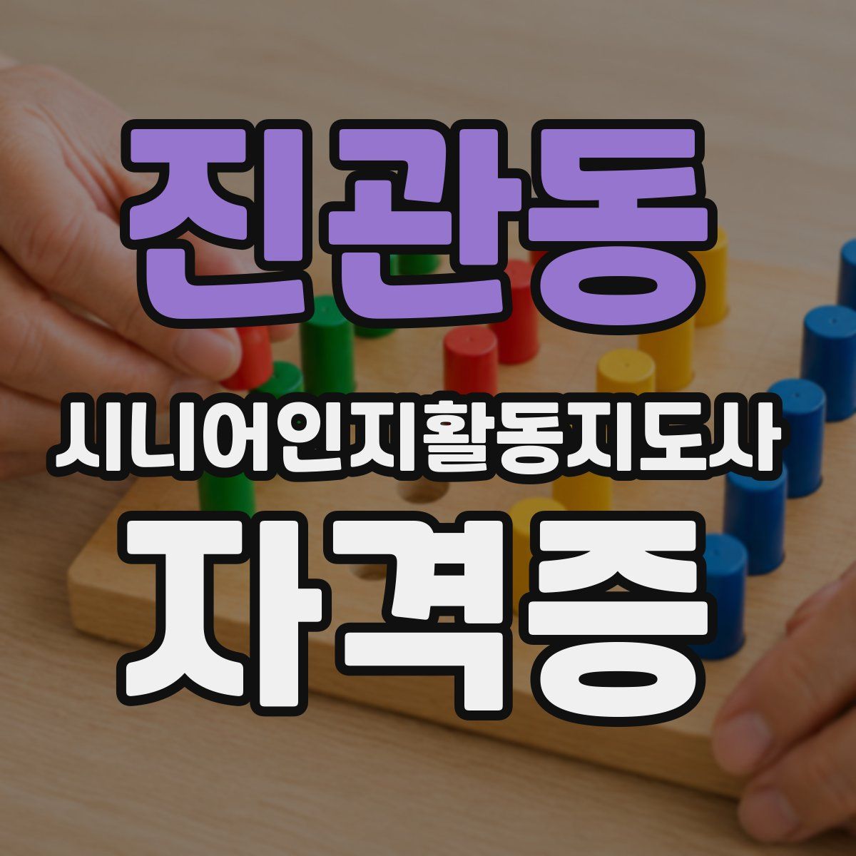 진관동 시니어인지활동지도사 자격증