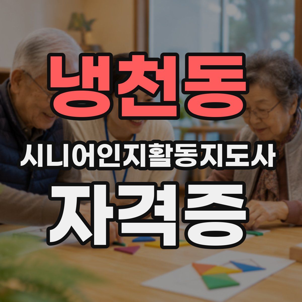 냉천동 시니어인지활동지도사 자격증