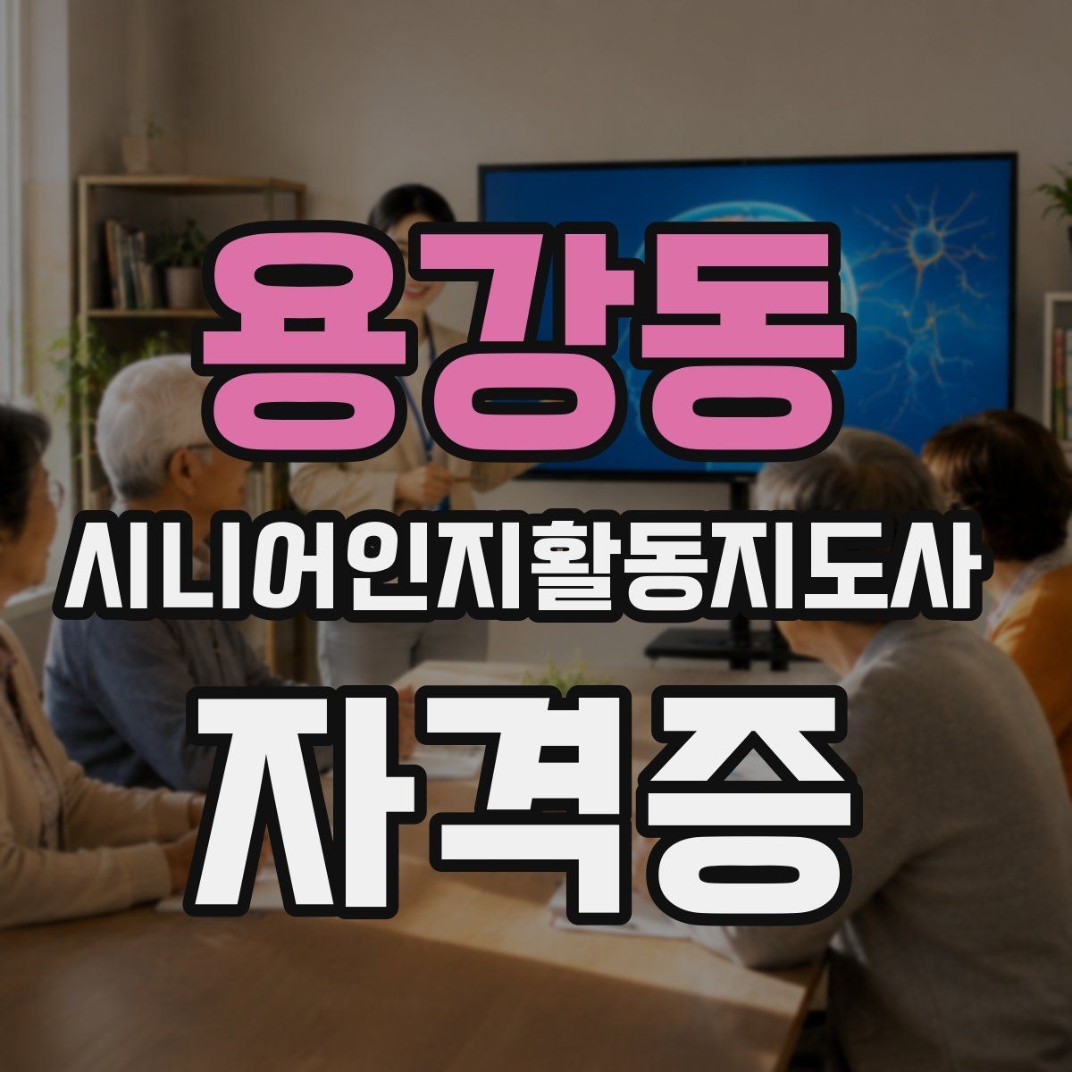 용강동 시니어인지활동지도사 자격증 관련 기관 정보 확인하는 법