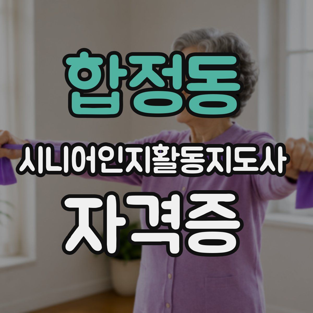 합정동 시니어인지활동지도사 자격증