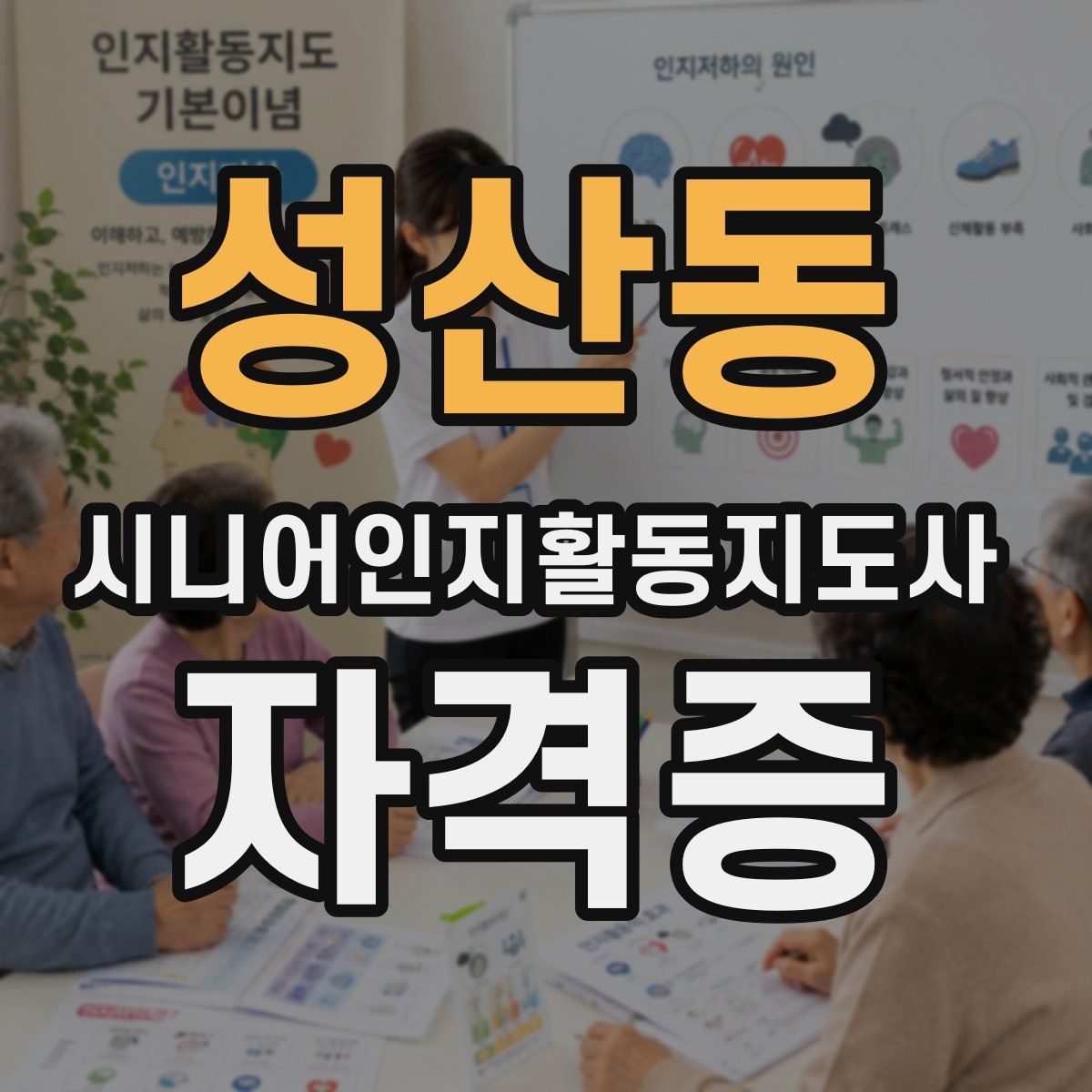 성산동 시니어인지활동지도사 자격증