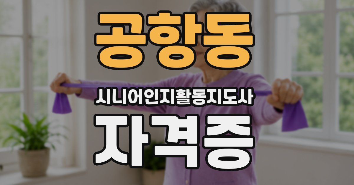공항동 시니어인지활동지도사 자격증