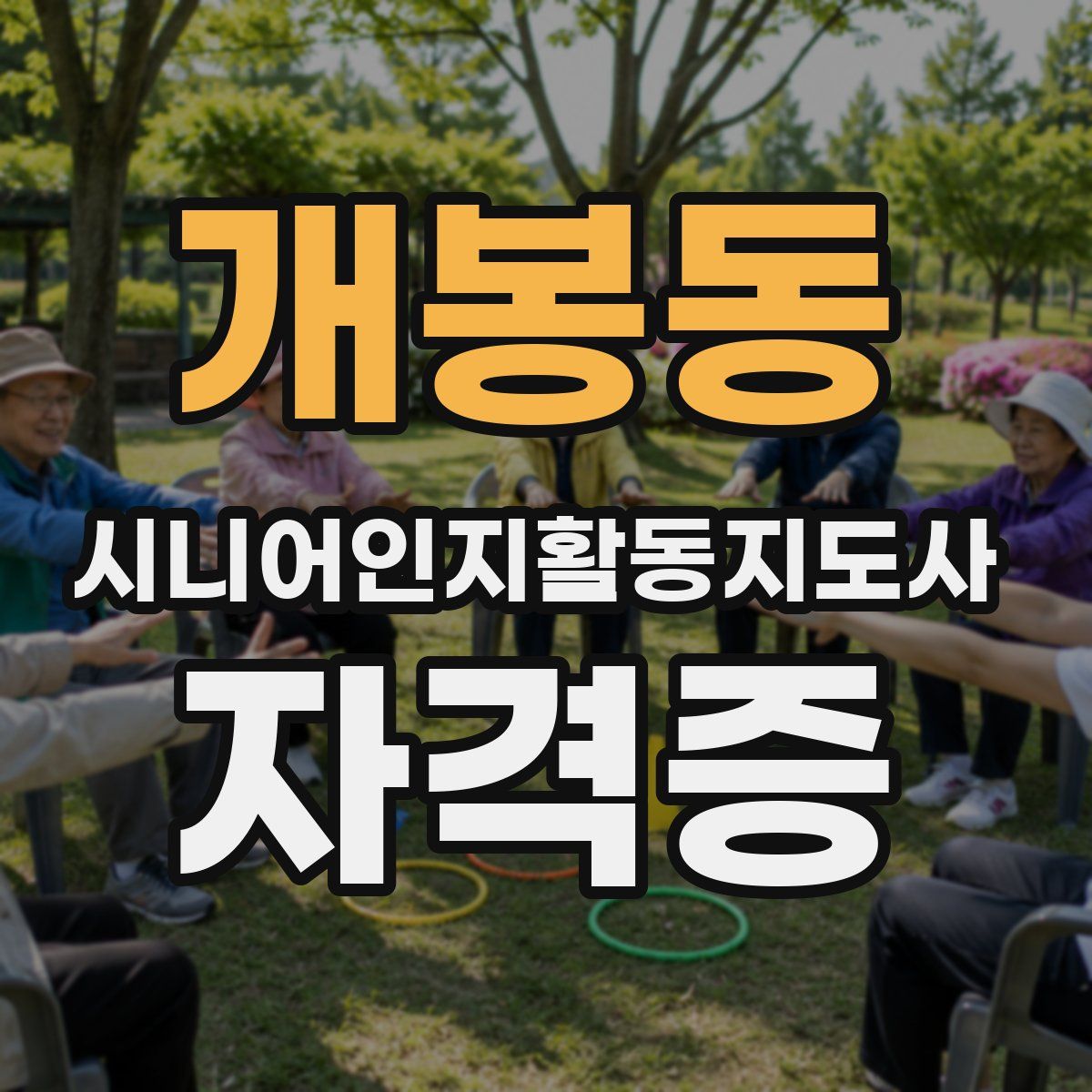 개봉동 시니어인지활동지도사 자격증