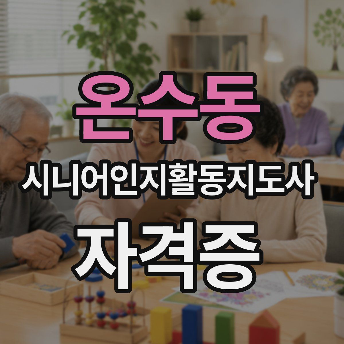 온수동 시니어인지활동지도사 자격증