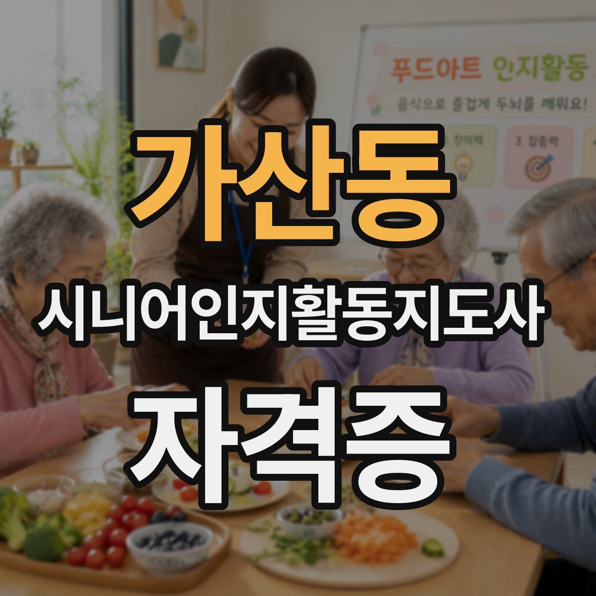 가산동 시니어인지활동지도사 자격증
