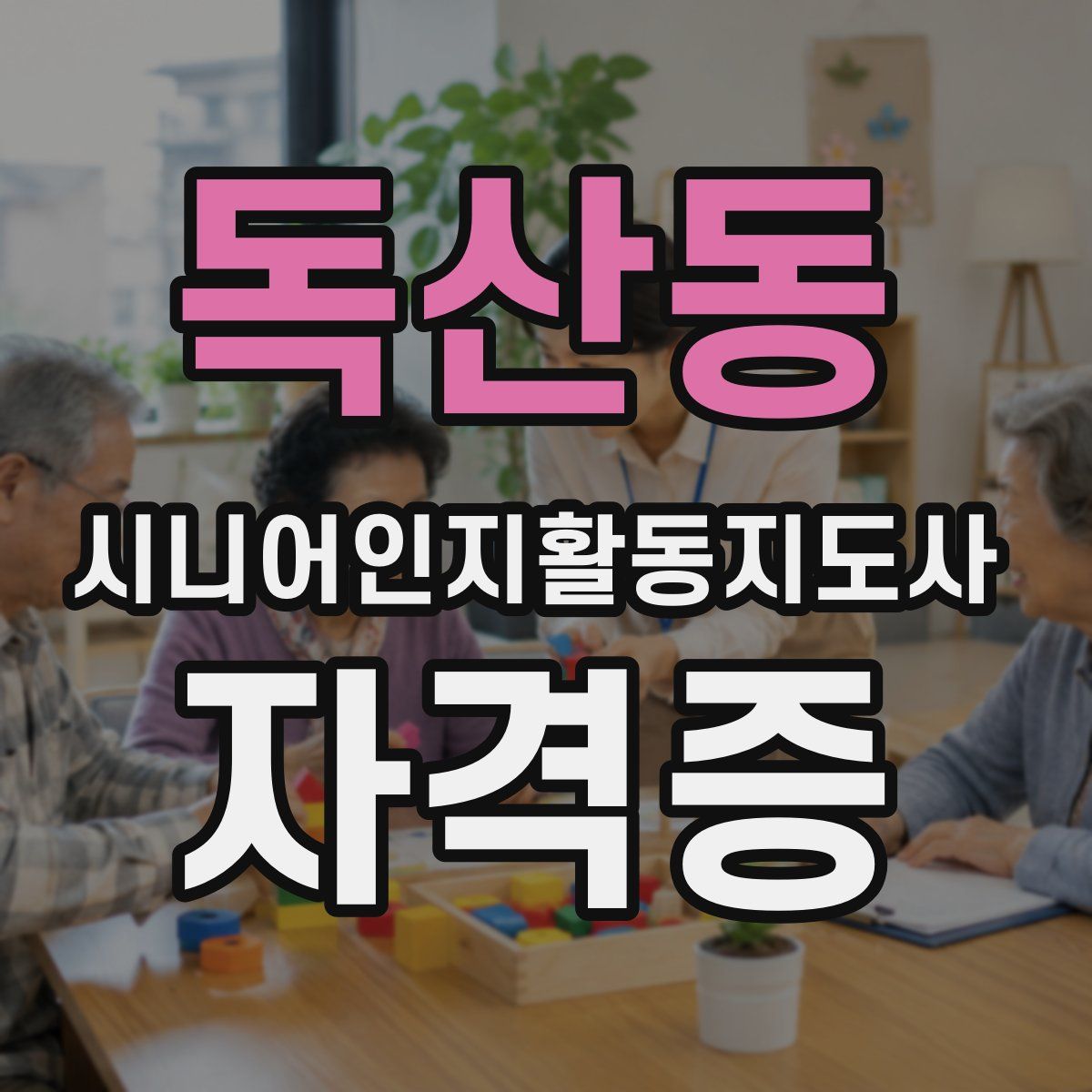 독산동 시니어인지활동지도사 자격증