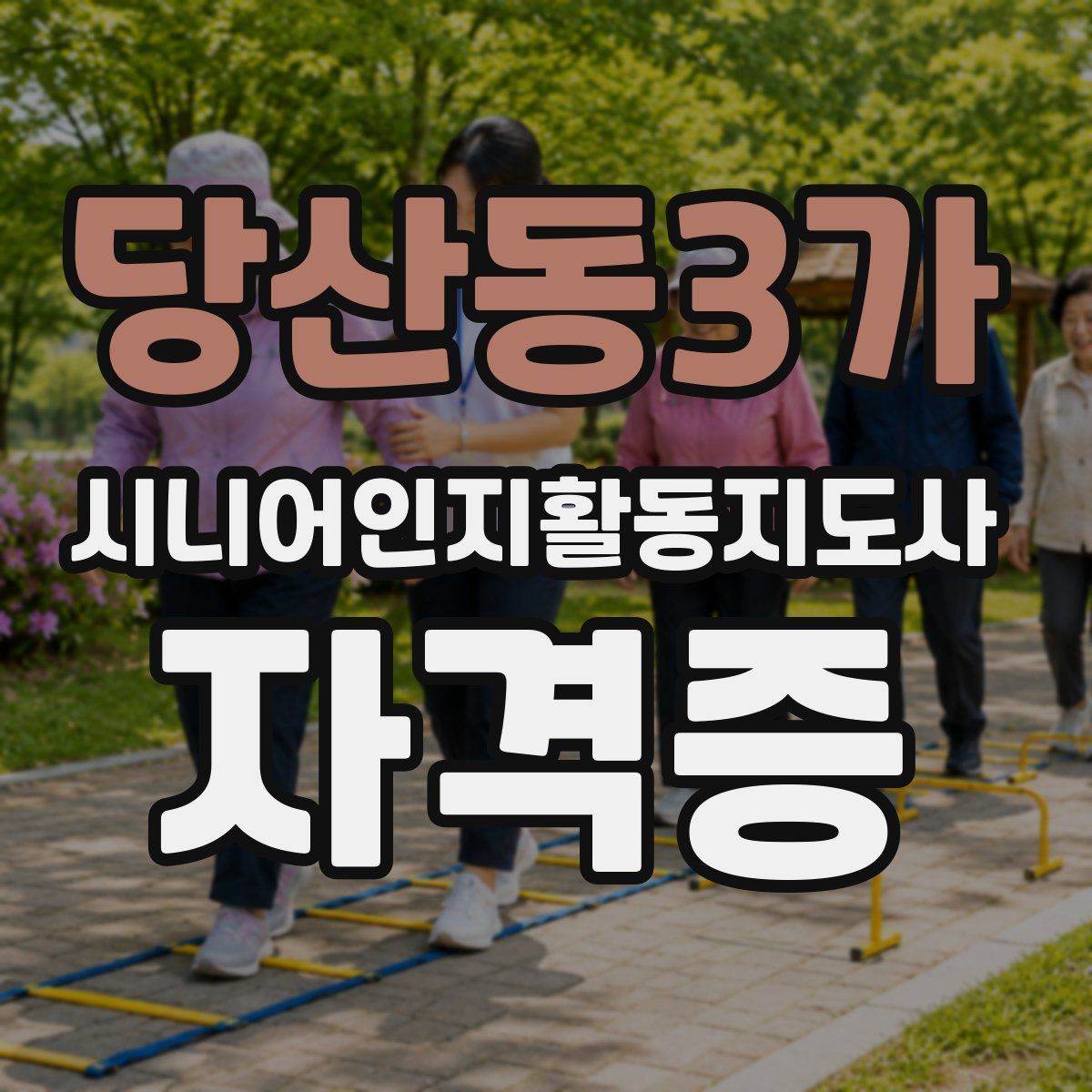 당산동3가 시니어인지활동지도사 자격증