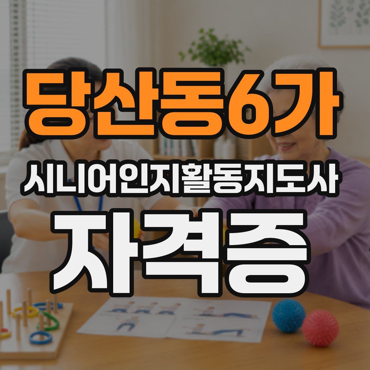 당산동6가 시니어인지활동지도사 자격증