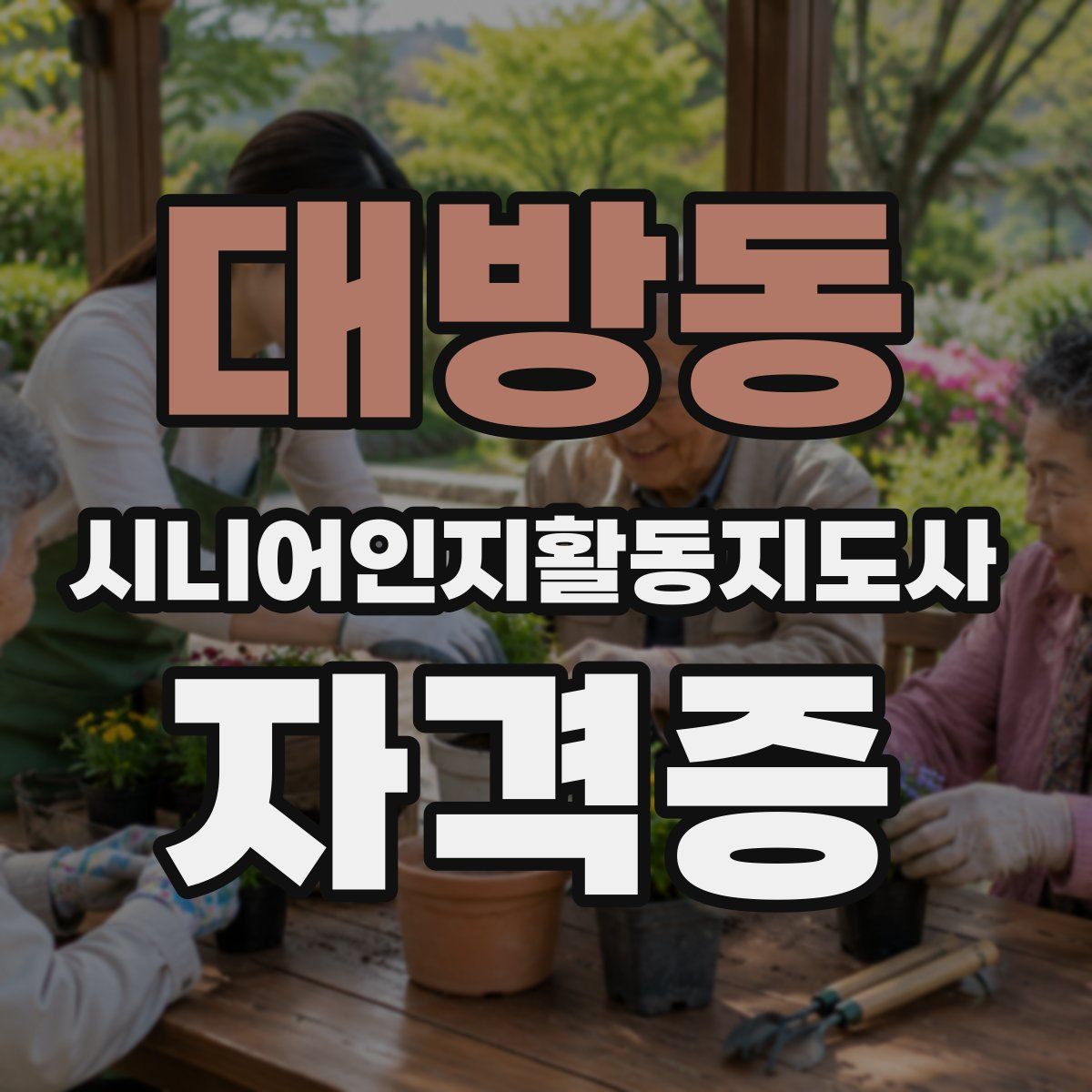 대방동 시니어인지활동지도사 자격증