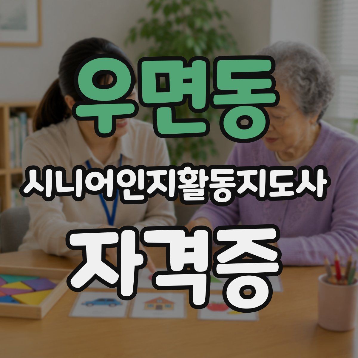 우면동 시니어인지활동지도사 자격증 신청 과정 단계별로 보기