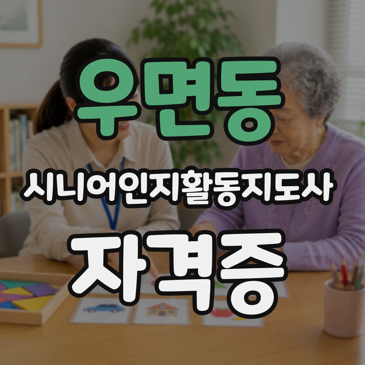우면동 시니어인지활동지도사 자격증