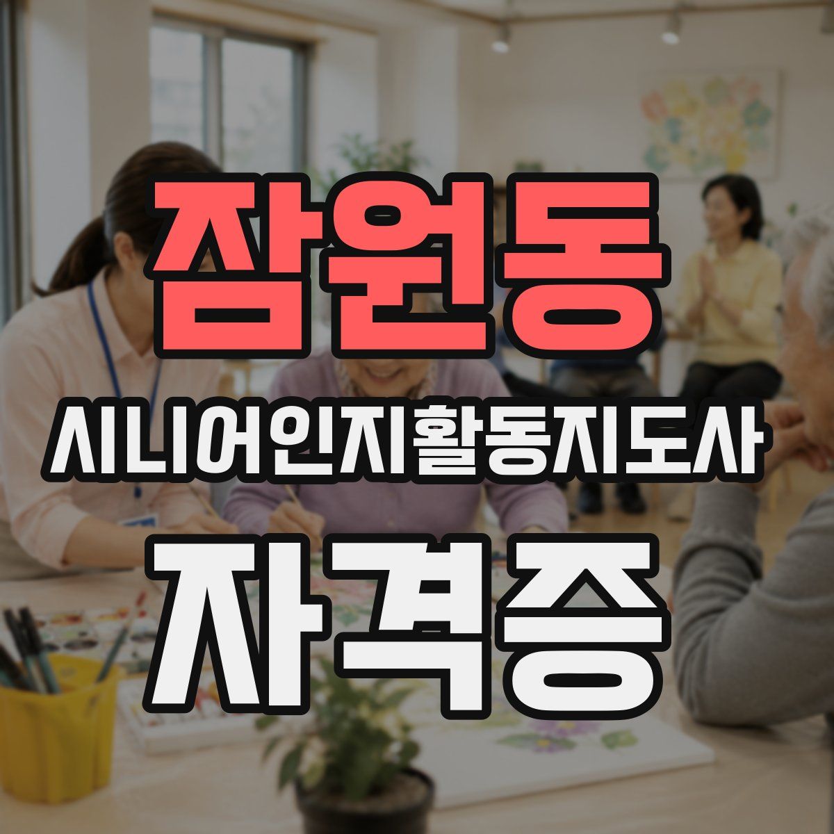 잠원동 시니어인지활동지도사 자격증