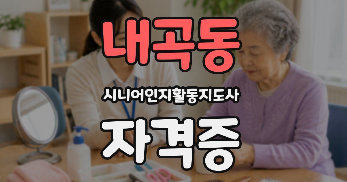 내곡동 시니어인지활동지도사 자격증