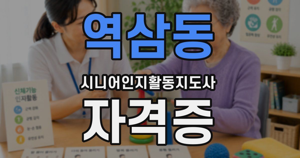 역삼동 시니어인지활동지도사 자격증