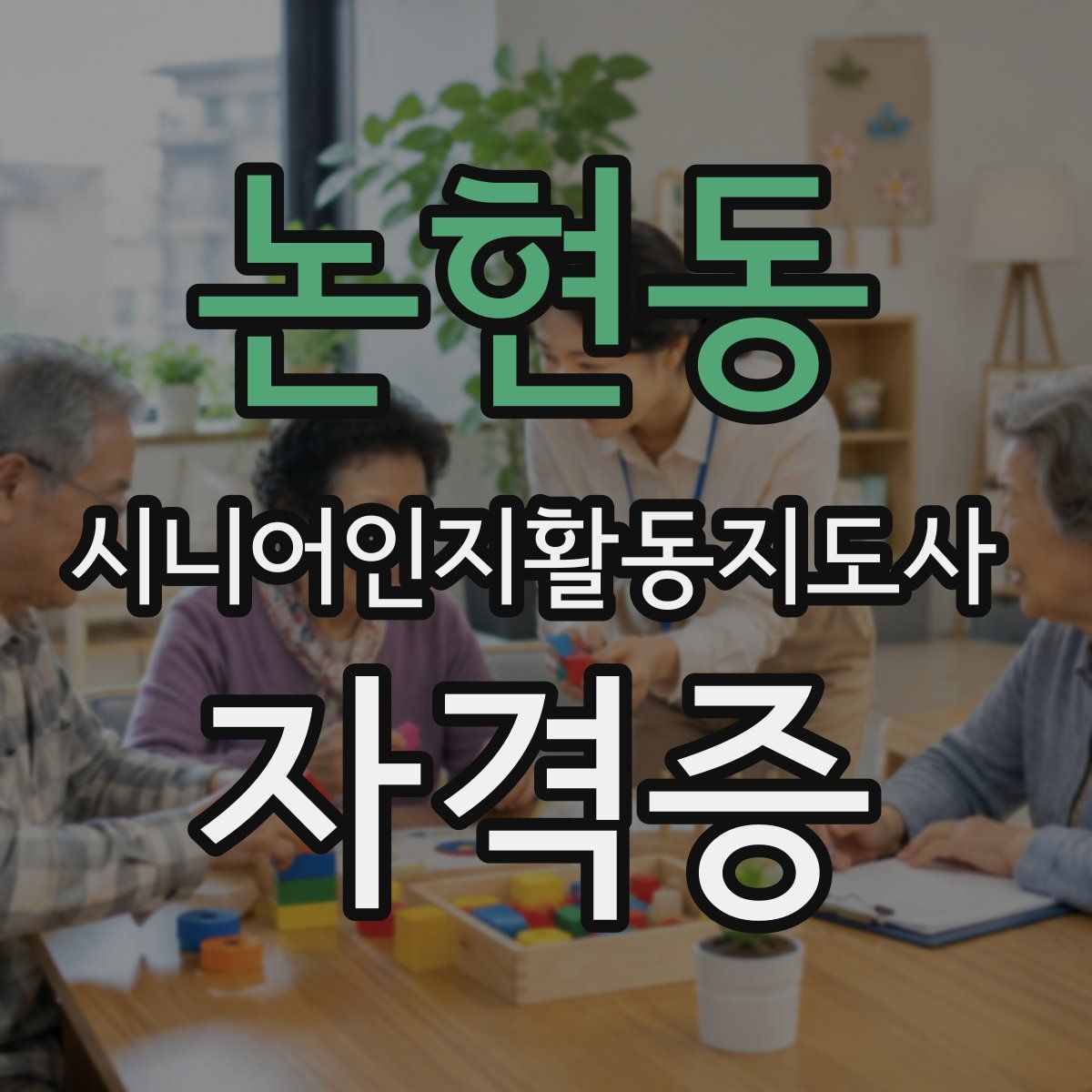 논현동 시니어인지활동지도사 자격증