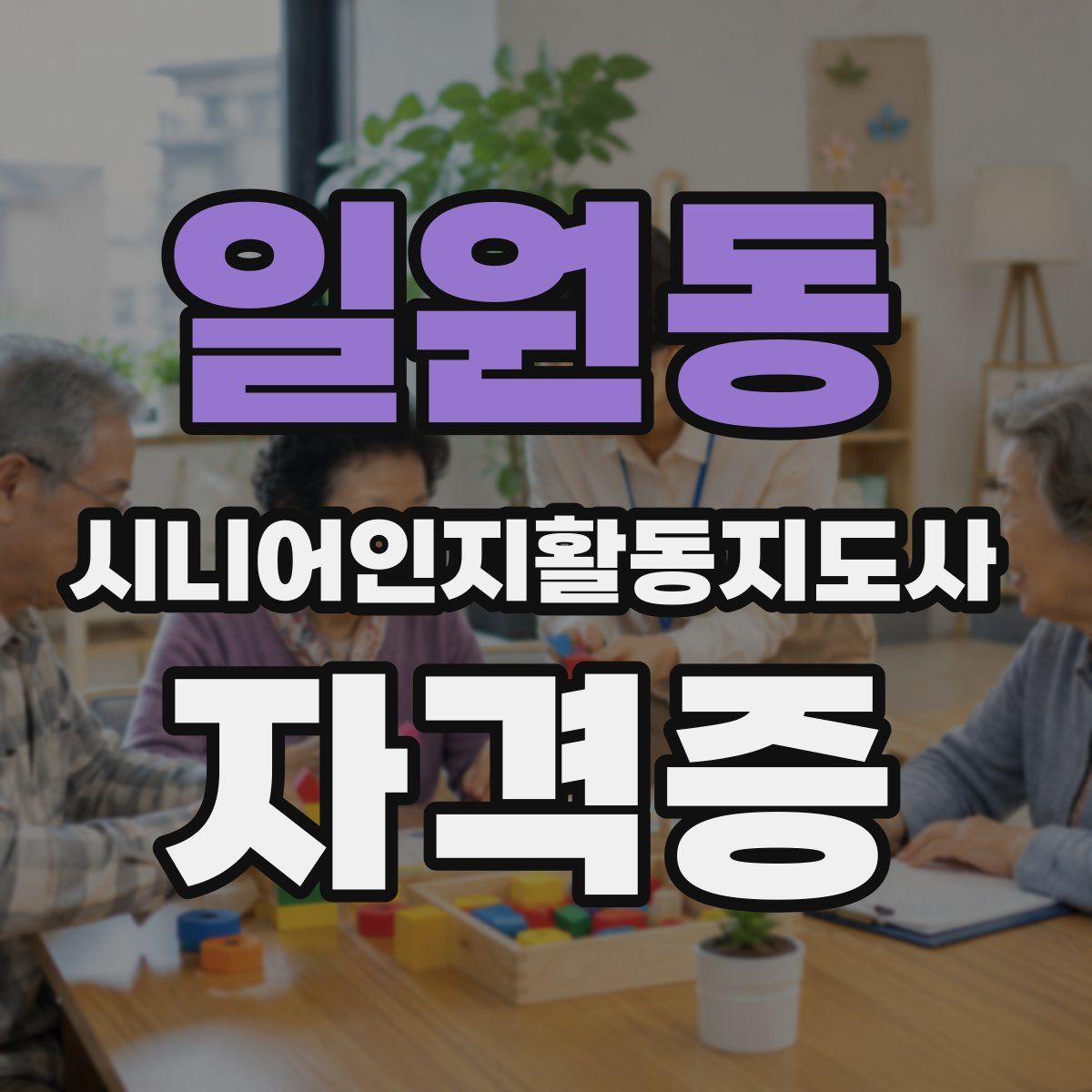 일원동 시니어인지활동지도사 자격증