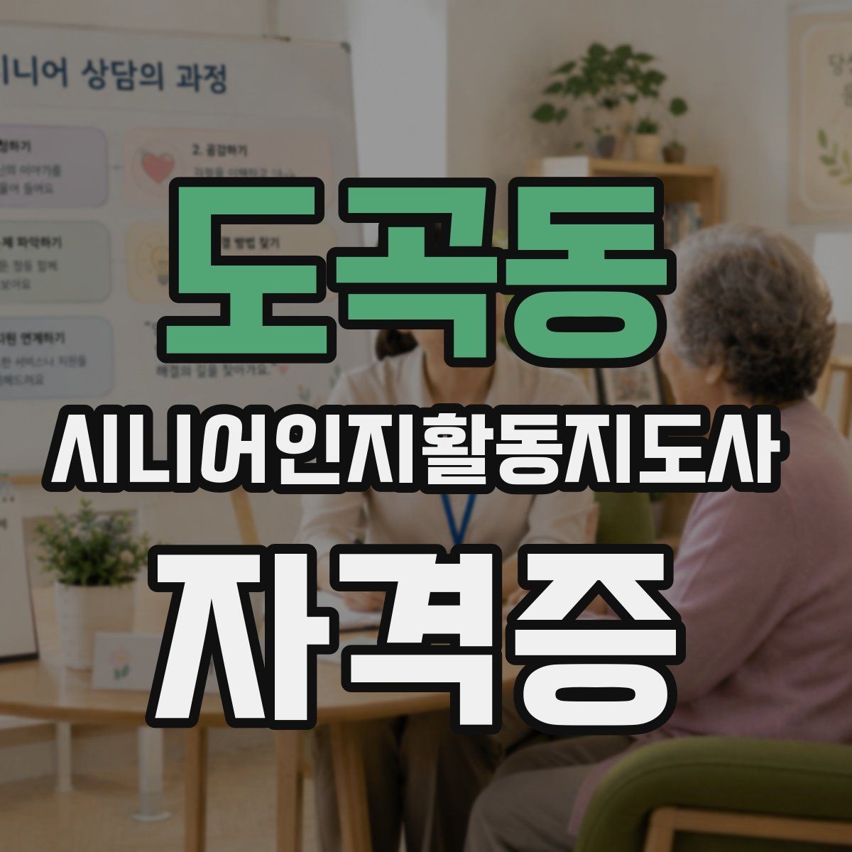 도곡동 시니어인지활동지도사 자격증 준비를 시작하기 좋은 시기