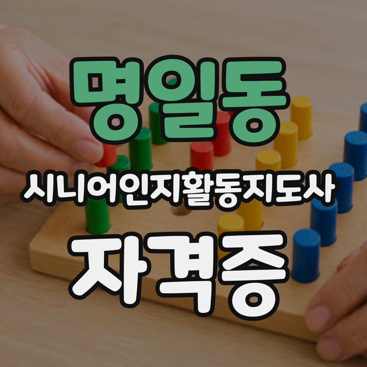 명일동 시니어인지활동지도사 자격증