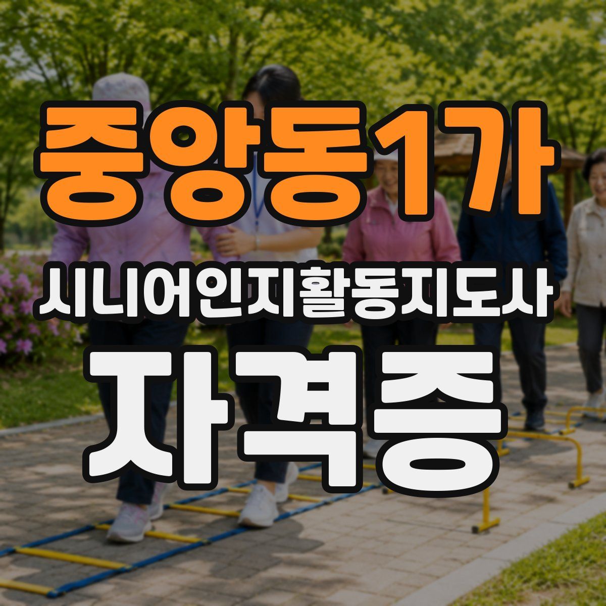 중앙동1가 시니어인지활동지도사 자격증