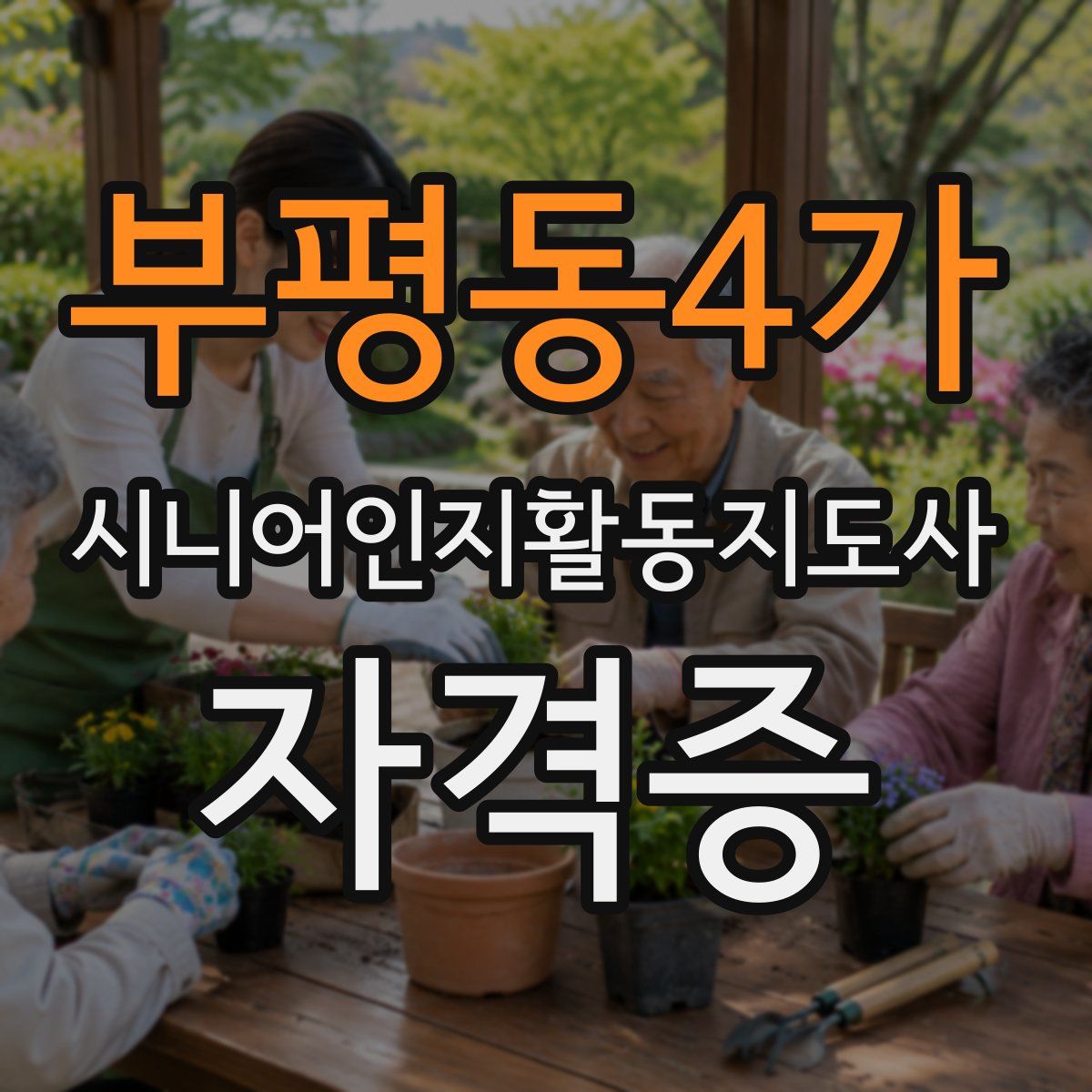 부평동4가 시니어인지활동지도사 자격증