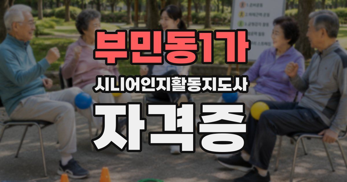 부민동1가 시니어인지활동지도사 자격증