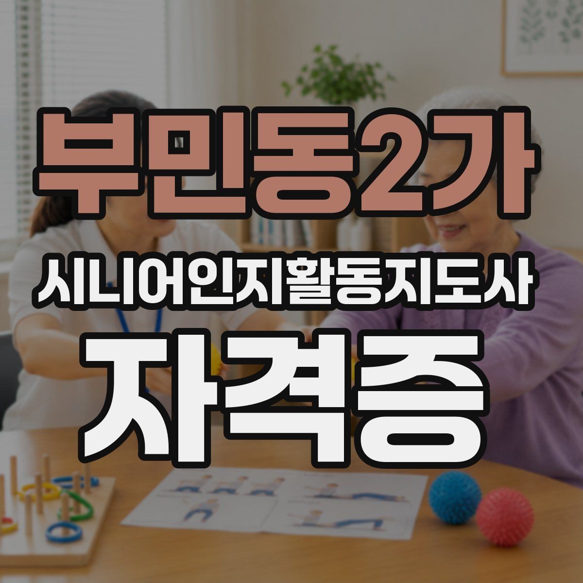 부민동2가 시니어인지활동지도사 자격증 시험 과목별 특징 알아보기
